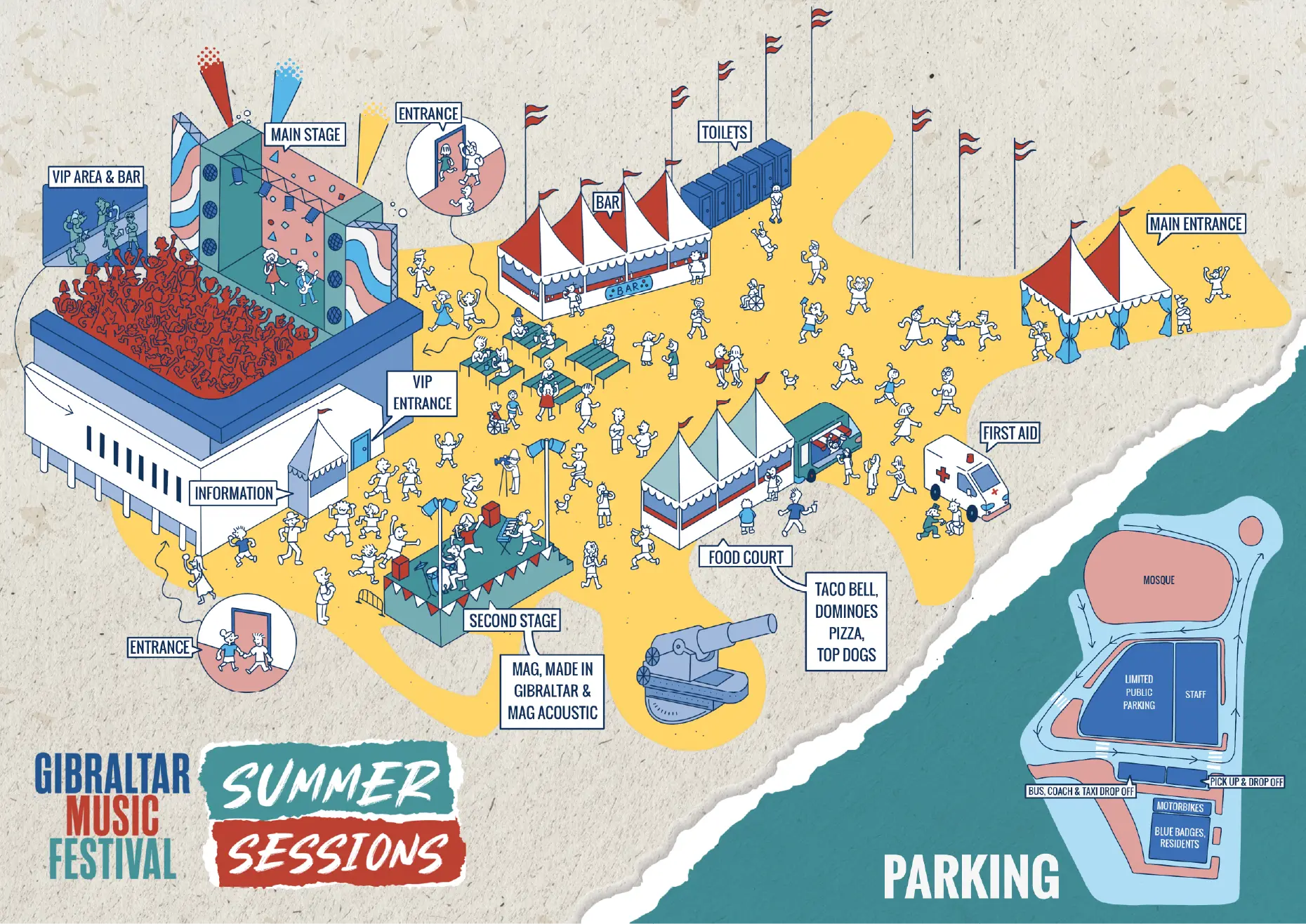 Gibraltar Music Festival venue map